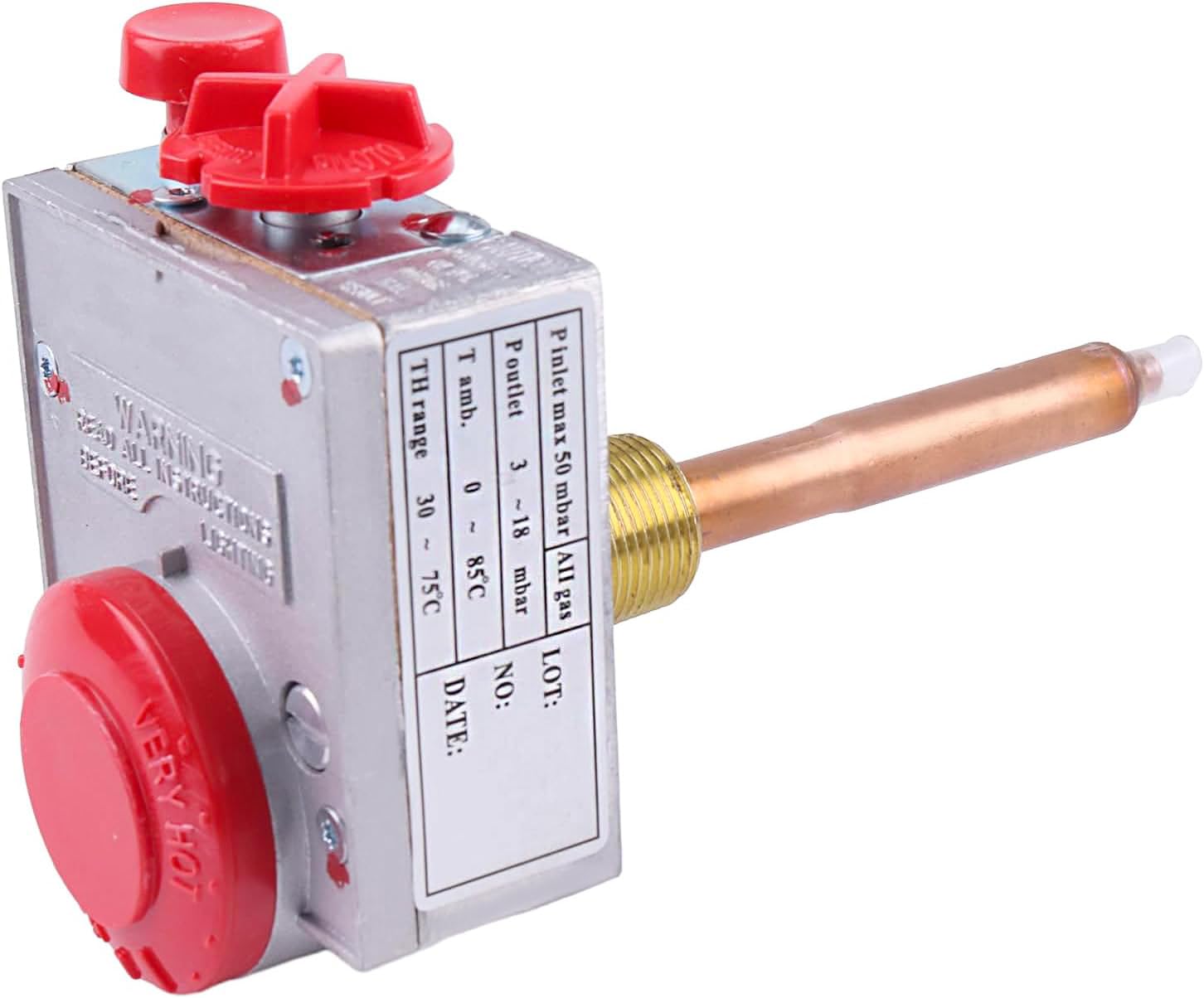 Holdia 110-326 Gas Water Heater Valve Natural Gas Water Heater Thermostat with 1-3/8 Compatible with All models have a built-in non-circulating energy cut-off (ECO) system