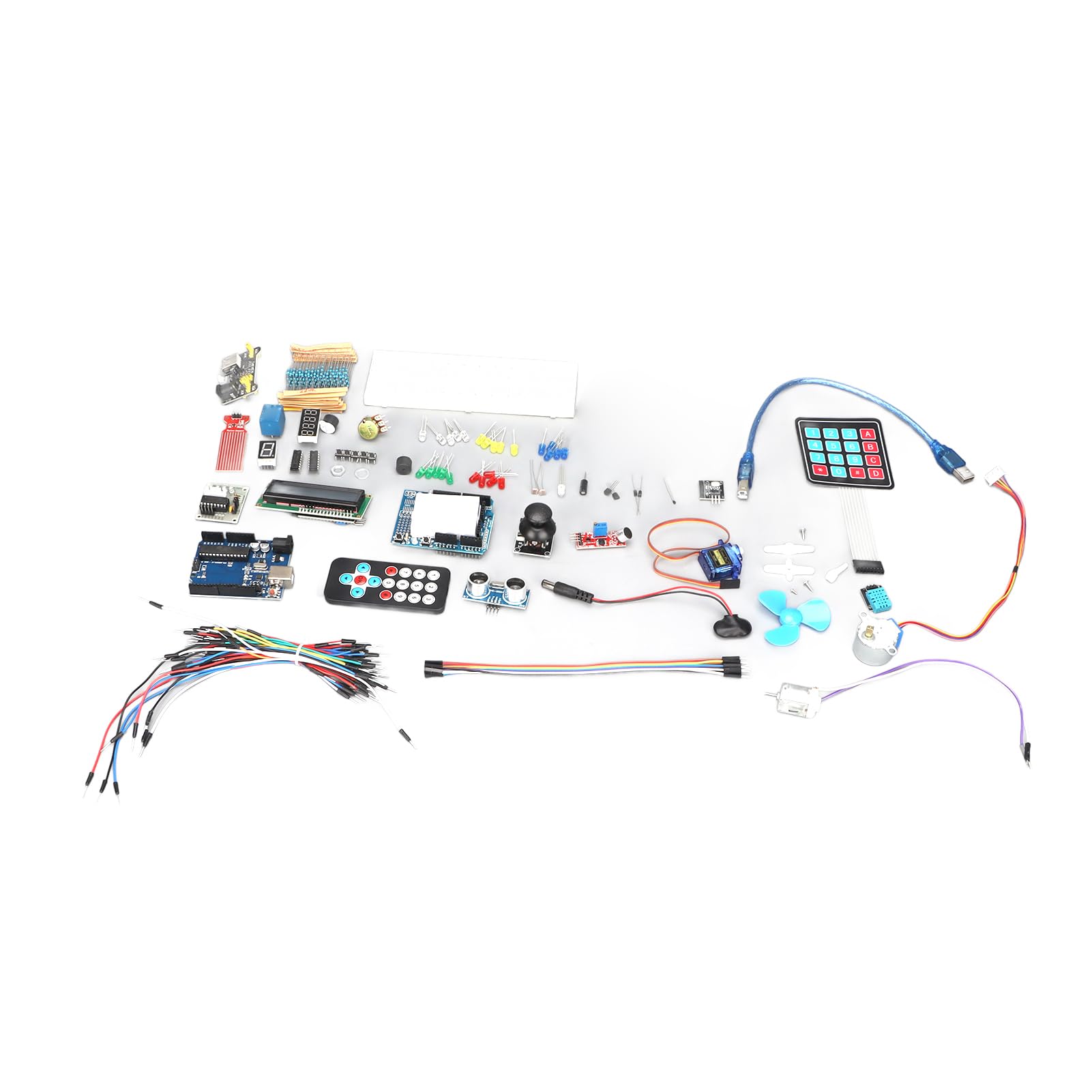 Starter Kit R3 Set Didattico Completo di Componenti Elettronici Fai-da-te Tutorial su CD per Principianti e Professionisti