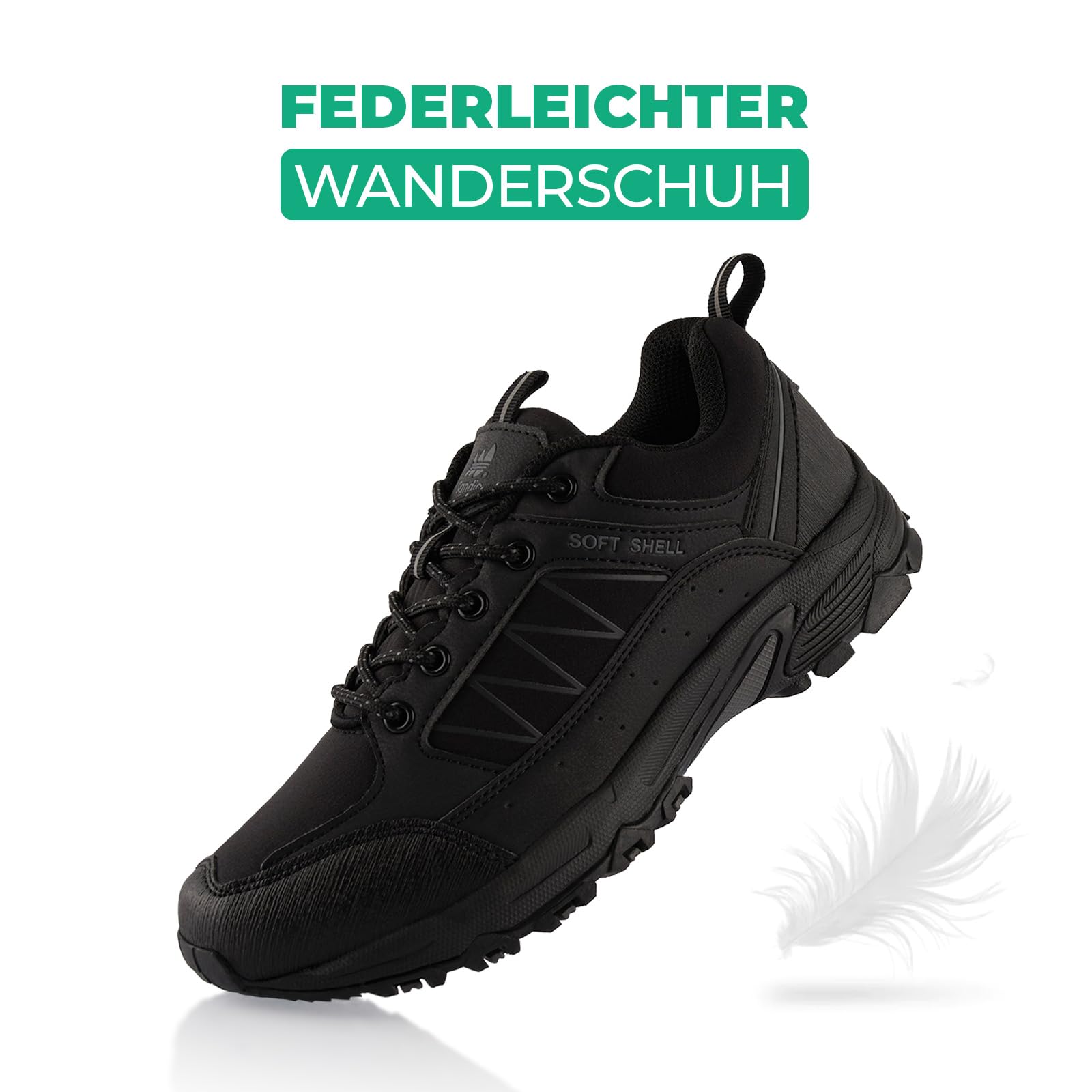 Fusskleidung® Damen Herren Wanderschuhe Softshell Trail Running Trekkingschuhe