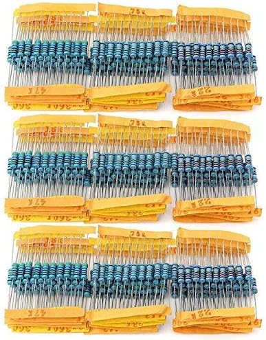 1 Ohm-1M Ohm 1W 100 Value Metal Film Resistor Assorted Kit 1000pcs