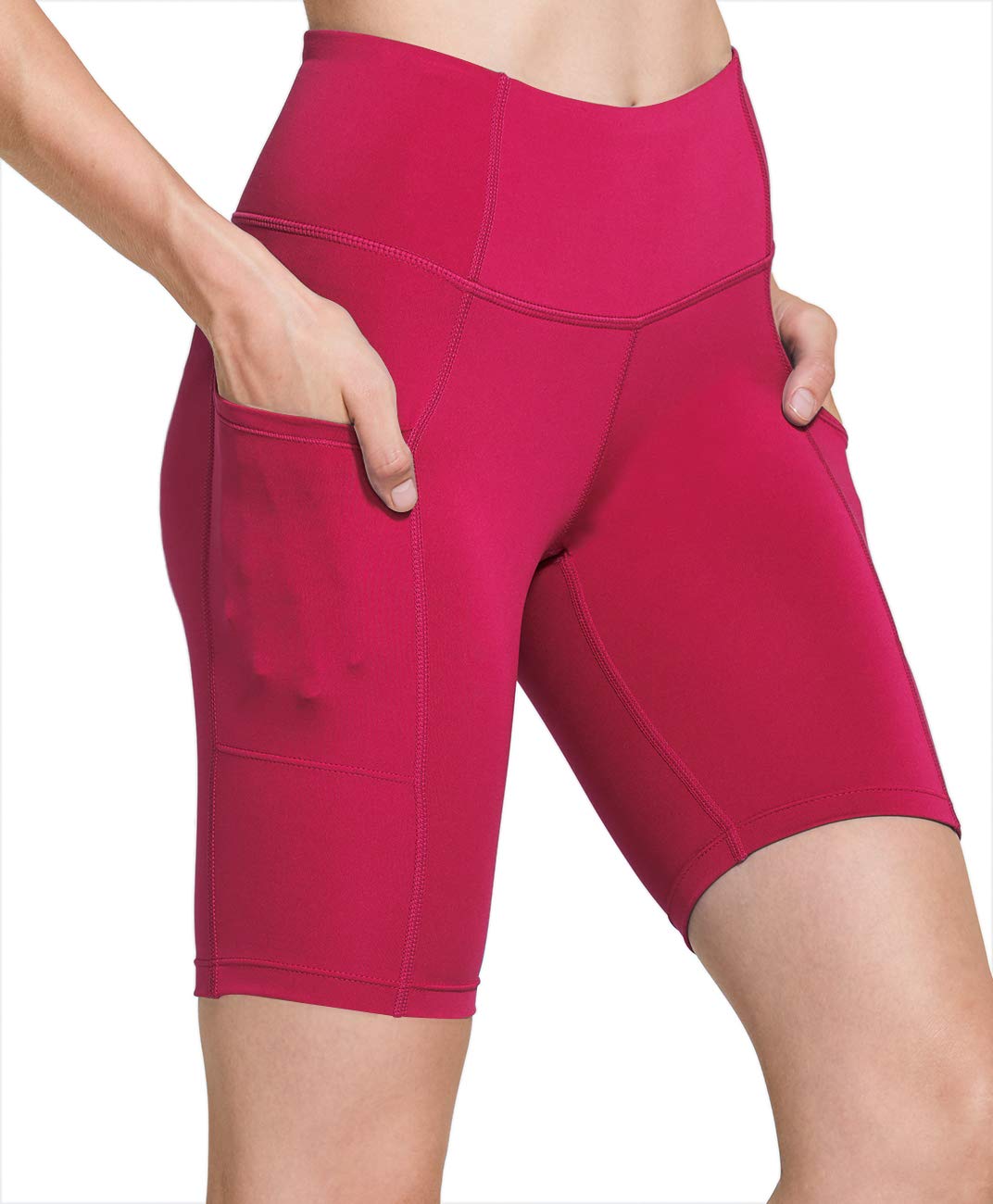TSLA Women's (Pack of 1, 2) Active Bike Work Out Running Athletic Non See-Through Yoga Shorts Side/Hidden Pocket Series
