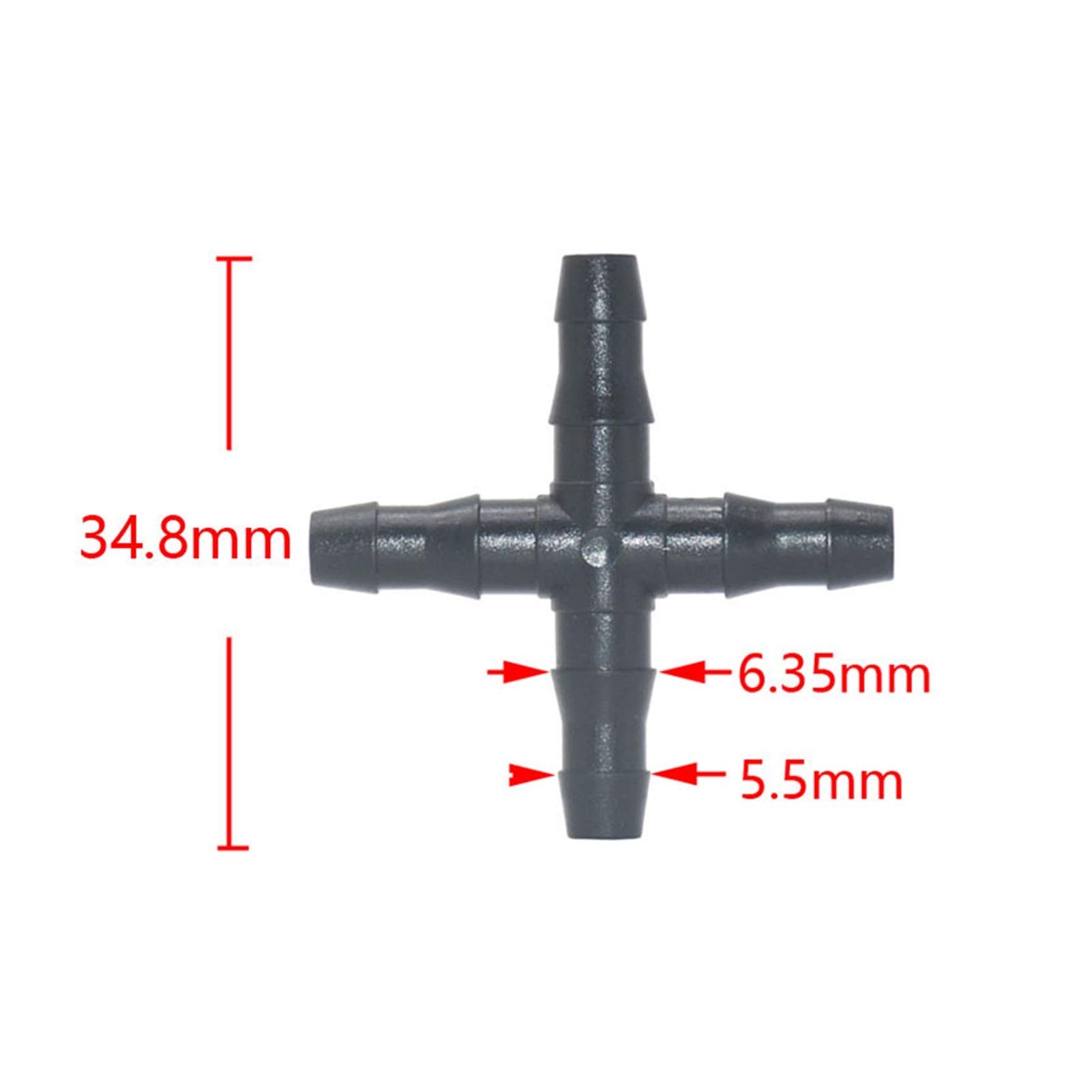 Raccordo per Acqua Nebulizzata, 500 Pezzi, da 3/5 Mm, 4/7 Mm, Raccordo a T per Tubo da Giardino, Raccordo a T da 1/8, 1/4 Di Pollice, Riduttore per Connettore Dell'Acqua, Divisore Dell'Acqua