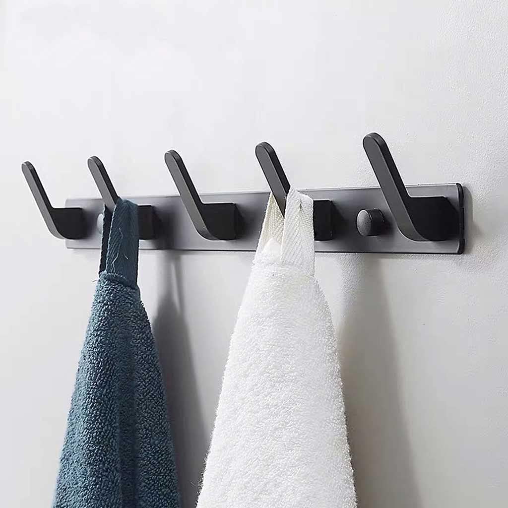 Wall Hanging Space Aluminum Robe Hook Kitchen Door Hanger Bathroom Towel Rack(44cm)