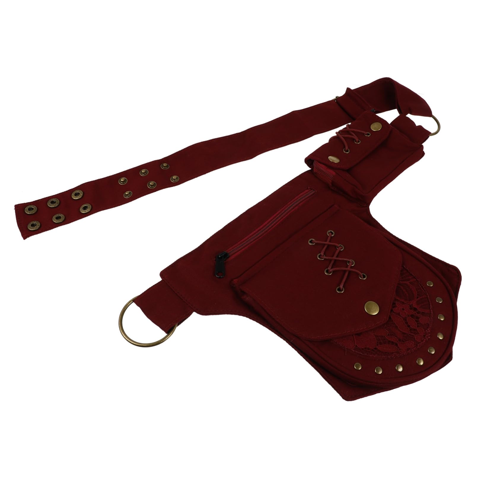 Milisten Handy Gürteltasche mit Mehreren Fächern Leichte Crossbody Trageweise Retro Design für Reisen und Joggen