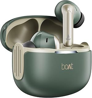 boAt 2025 Launch Airdopes 219, 4Mics ENx Tech, 40 Hrs Battery, Best in Segment for Calling, Free Music Streaming,13mm Drivers, Bluetooth Earbuds, TWS Ear Buds Wireless Earphones with mic (Forest Sage)