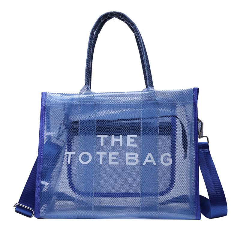 Image of Clear Tote Bag Stadium Events Large Clear Purse for Women Transparent Crossbody Bag for Concert,Work,Beach,Sport