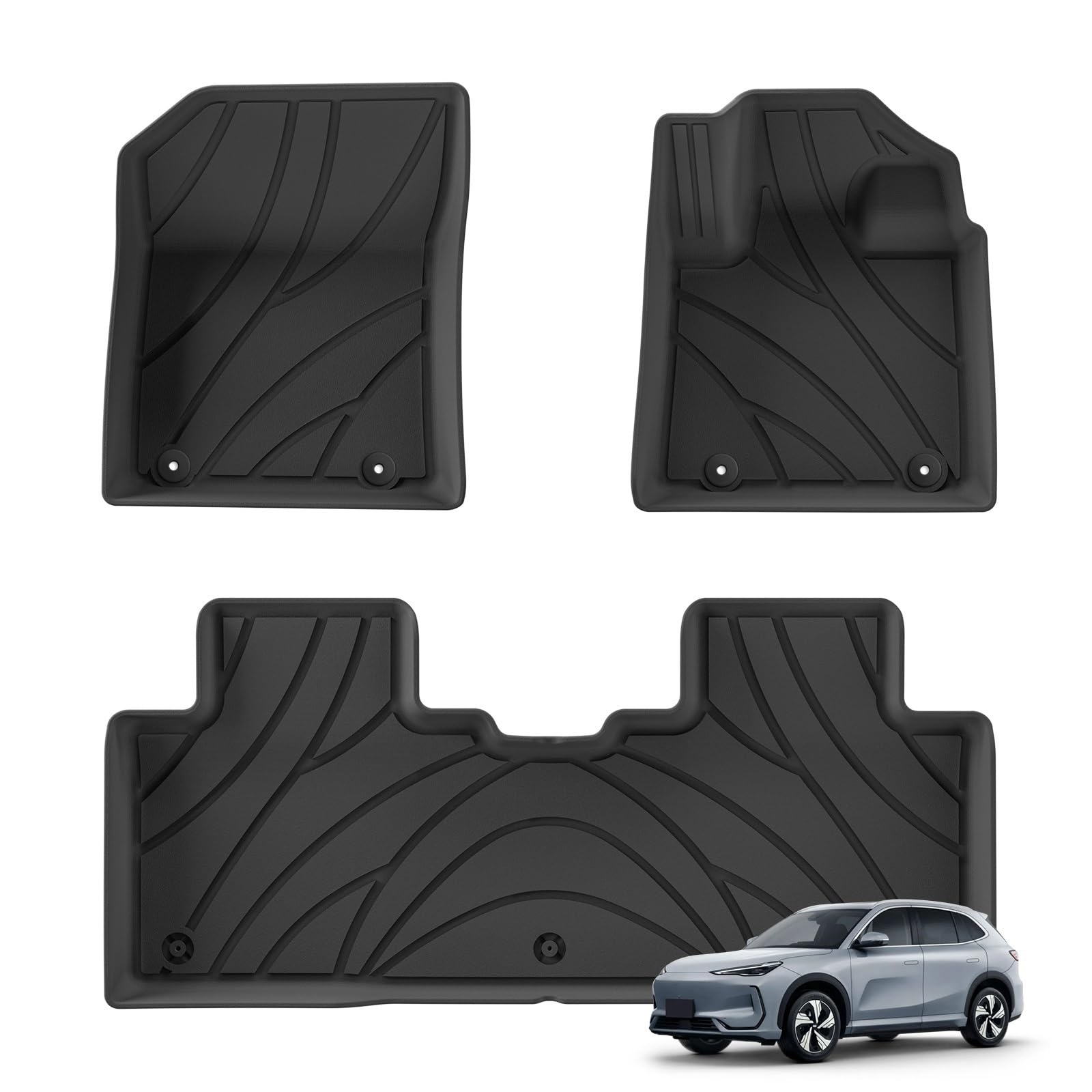 maty samochodowe Do Geely EX5 2025 2026 dywaniki samochodowe | Do Geely podkładki bagażnika Cargo Liner akcesoria wewnętrzne prawy napęd(RHD 3PCS)