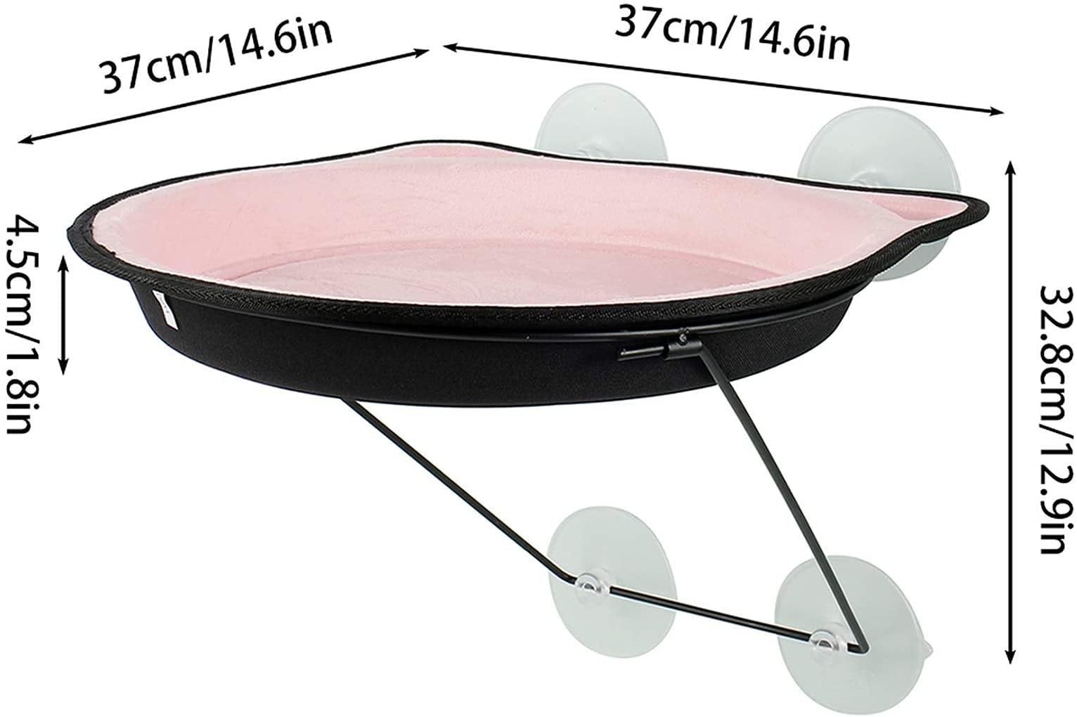 Hamaca para Gato Hamaca Ventana de Gato Cama montada en la Ventana para Gatos Asiento Solar Ventana Hamaca Percha Cojín Cama Estante Colgante Asiento Hamaca para Tomar el Sol Taza de succión Nido co