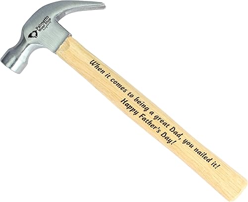 Miniatura 5 de Palmetto Wood Shop Hammer - Martillo de madera grabado con láser, martillo de madera para construcción, demolición, proyectos de bricolaje, tareas