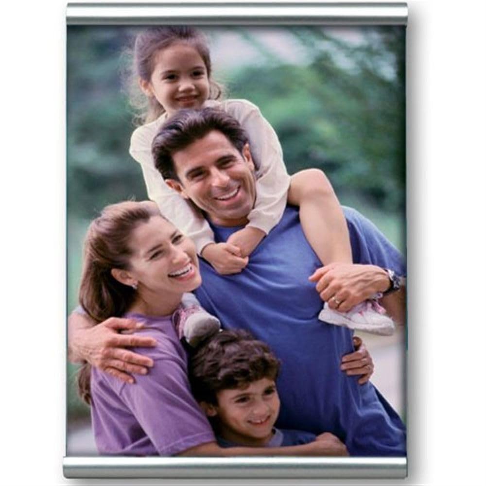 Zep Glass Photo Frame, Silver, 12 x 8-Inch