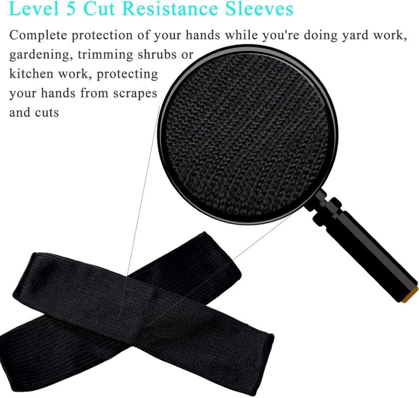 Protective Arm Sleeves, Cut Heat Resistant Arm Protectors Anti Abrasion Safety Armband for Garden Kitchen Work 1 Pair - Image 2