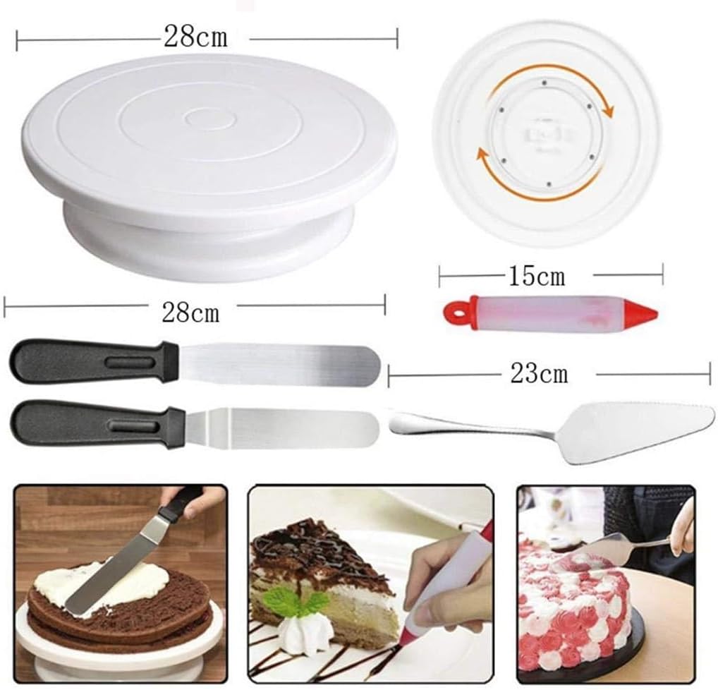 101 Piece Cake Turntable Flower Mouth Cookie Flower Bag Butter Spatula Baking Tool Set