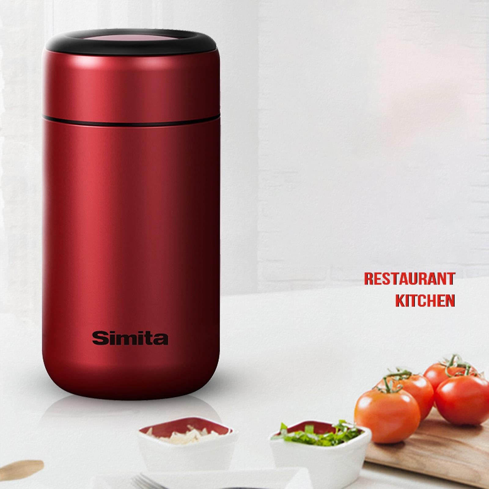 Fiambrera Termo, Termo Plateado para Comida y Sopa, recipientes, frascos al vacío, Acero Inoxidable 304, Olla Aislante, 750 ml