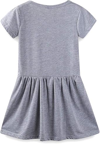 LittleSpring Girls Swing Dress Cute Animal Pattern Casual A-Line Dresses