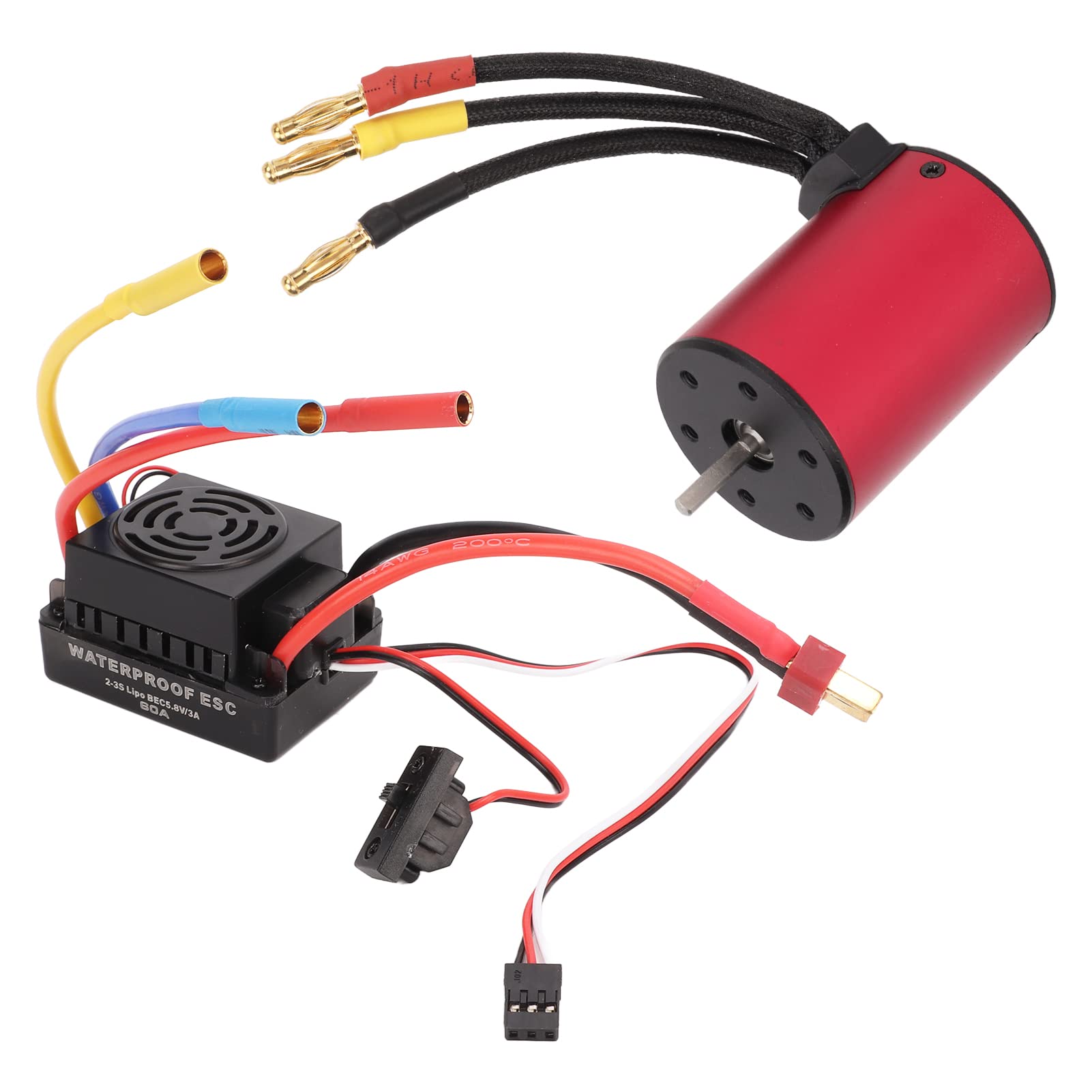 Yctze Bezszczotkowy Silnik S3650 3900KV i 60A ESC do Samochodów /10 RC - Części do Modernizacji o Wysokiej Wydajności z Wieloma Funkcjami