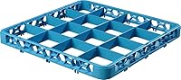 Vista 5 de Carlisle FoodService Products RE1614 OptiClean Extensor de estante de vidrio dividido de 16 compartimentos, 1.78 pulgadas, azul