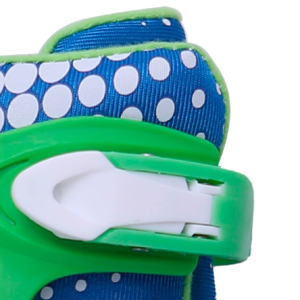 Kids Globe Street Rider 720512 Rollers en Ligne Vert/Bleu, réglables de la Taille 31-34, ABEC7 Cadre en Aluminium