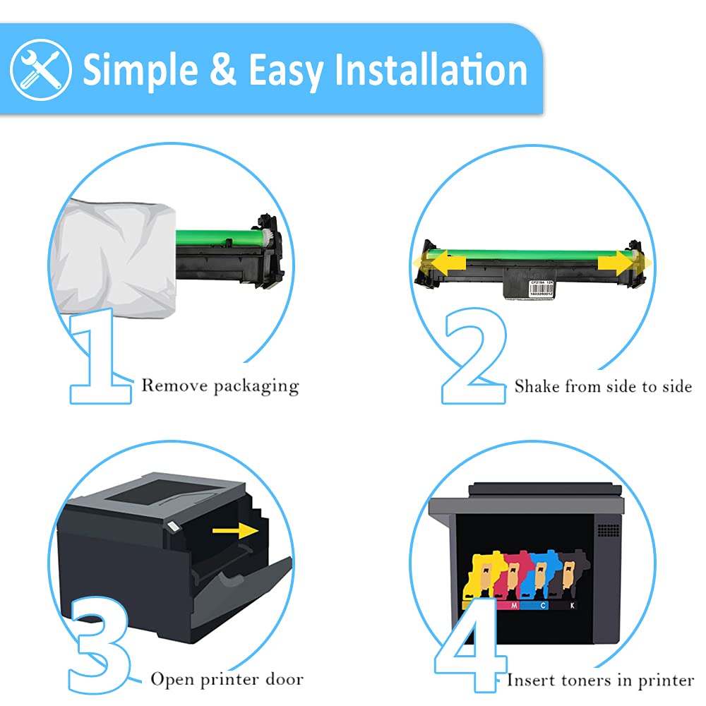 Compatibile Tamburo 19A CF219A Nero per HP LaserJet Pro M102 M102a M102w M104 M104a M104w MFP M130 M130a M130fn M130fw M130nw M132 M132a M132fn M132fp M132fw M132nw M132snw Stampante（12000 Pagine）