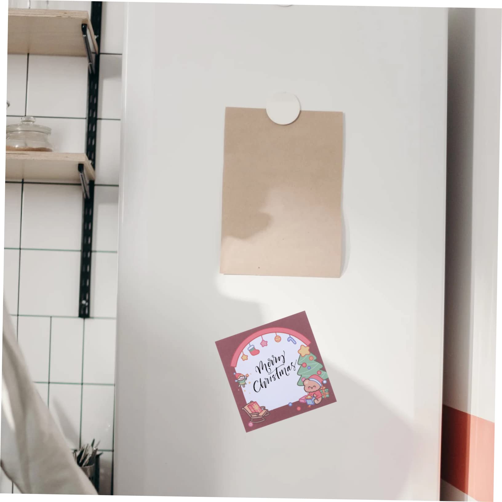 SHINEOFI 5 Juegos Notas Adhesivas Navideñas Notas Postales De Navidad Etiqueta Engomada De La Nota De Navidad Sticker Paper Decoração Notas Del Mensaje Almohadilla Adhesiva 12 Uds * 5