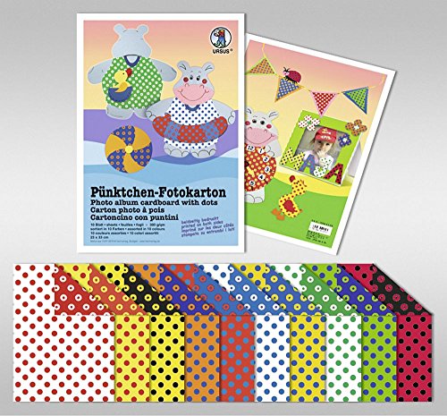 Preisvergleich Produktbild Bähr Tonkarton Punkte bunt, Ursus 23x33 cm Einzelbogen