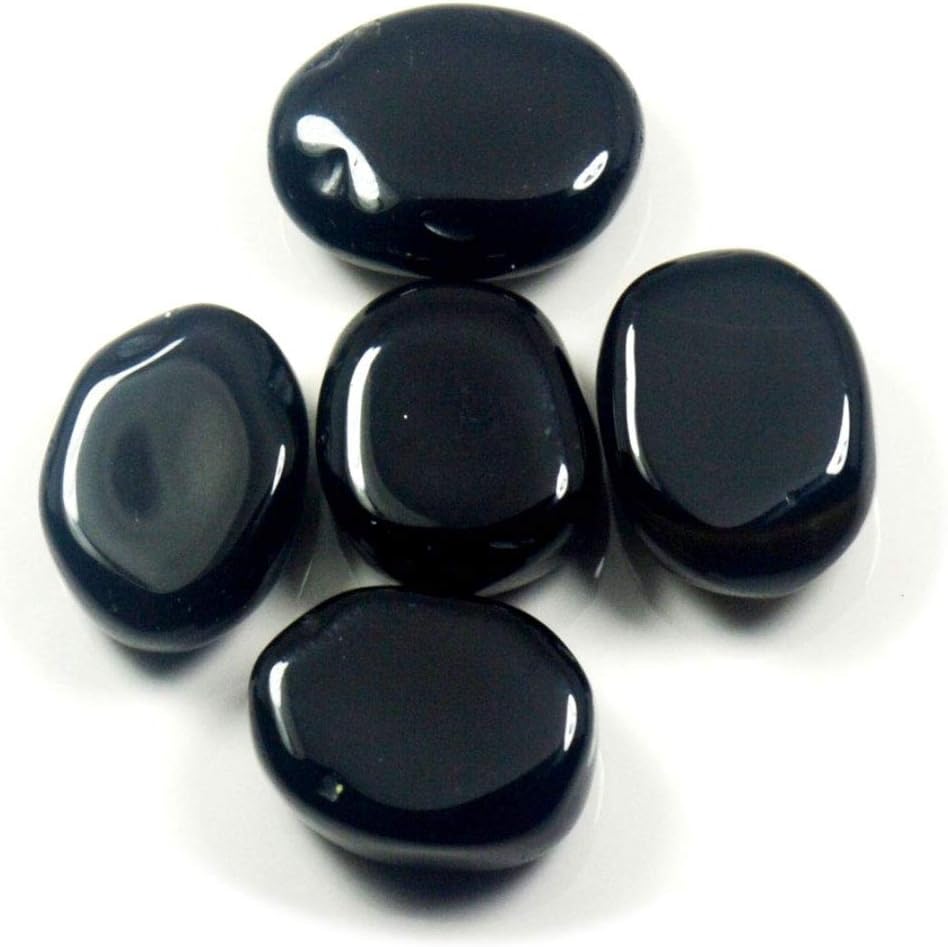 16X12 MM Size 5 Pcs Real Onyx Stone Oval Black Cabochon Loose Gemstone for Jewellery Making