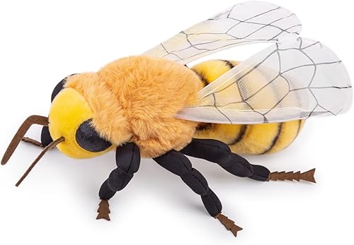 FRANKIEZHOU Animal de peluche realista de abeja de 15 pulgadas, suave juguete de peluche para niños, decoración del hogar, juguete para abrazar