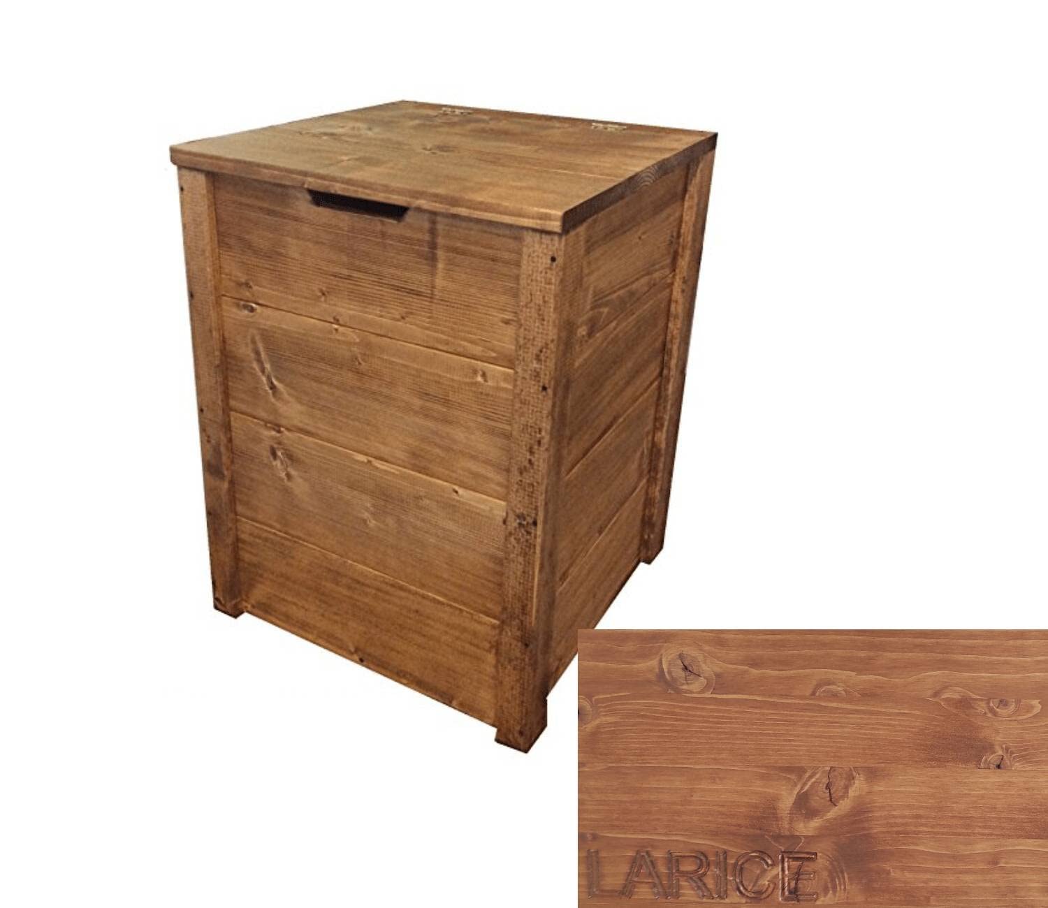 TOTAL WOOD 2012 Baúl De Madera Natural Modelo Matej – Arcón De Abeto De 100x40x50 Cm, Para Interior Y Exterior, Hecho En Italia