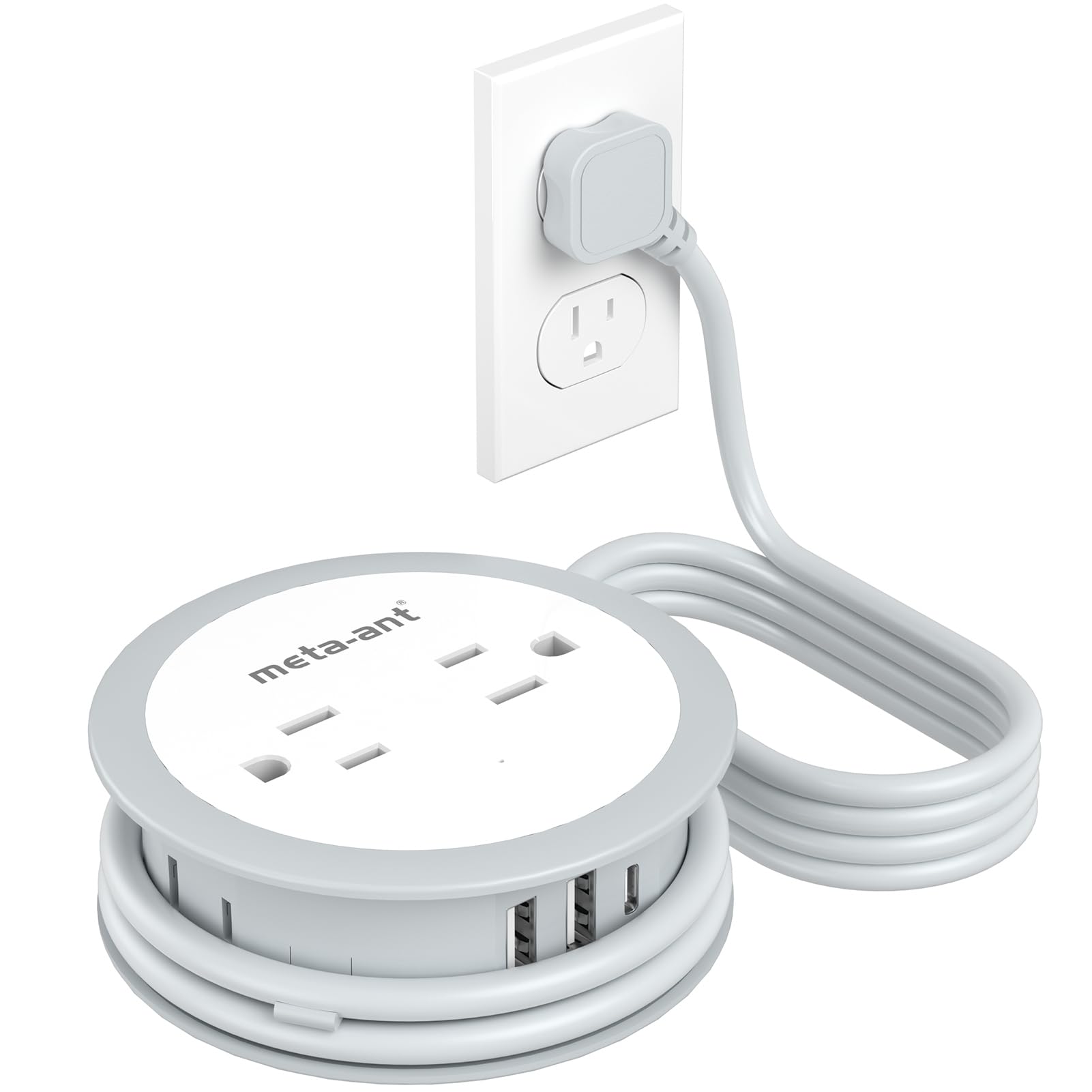 Cruise Extension Cord Approved, 4FT Cruise Extension Cord with 4 AC Outlets 3 USB Ports (1 USB-C), Cruise Approved Power Strip with Non Surge Protector for Cruise Ship Travel Essentials 2025