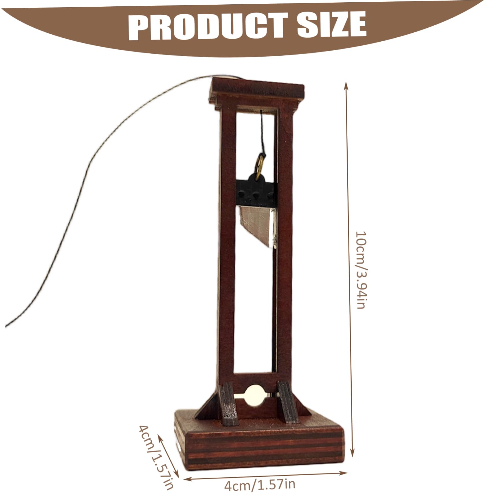 Jorzer Mini Guillotine en Bois, Potence, Cage de Prison, modèle Miniature, Jouet de Soldats, Figurines d'action, Accessoires, Jouets Jeu.