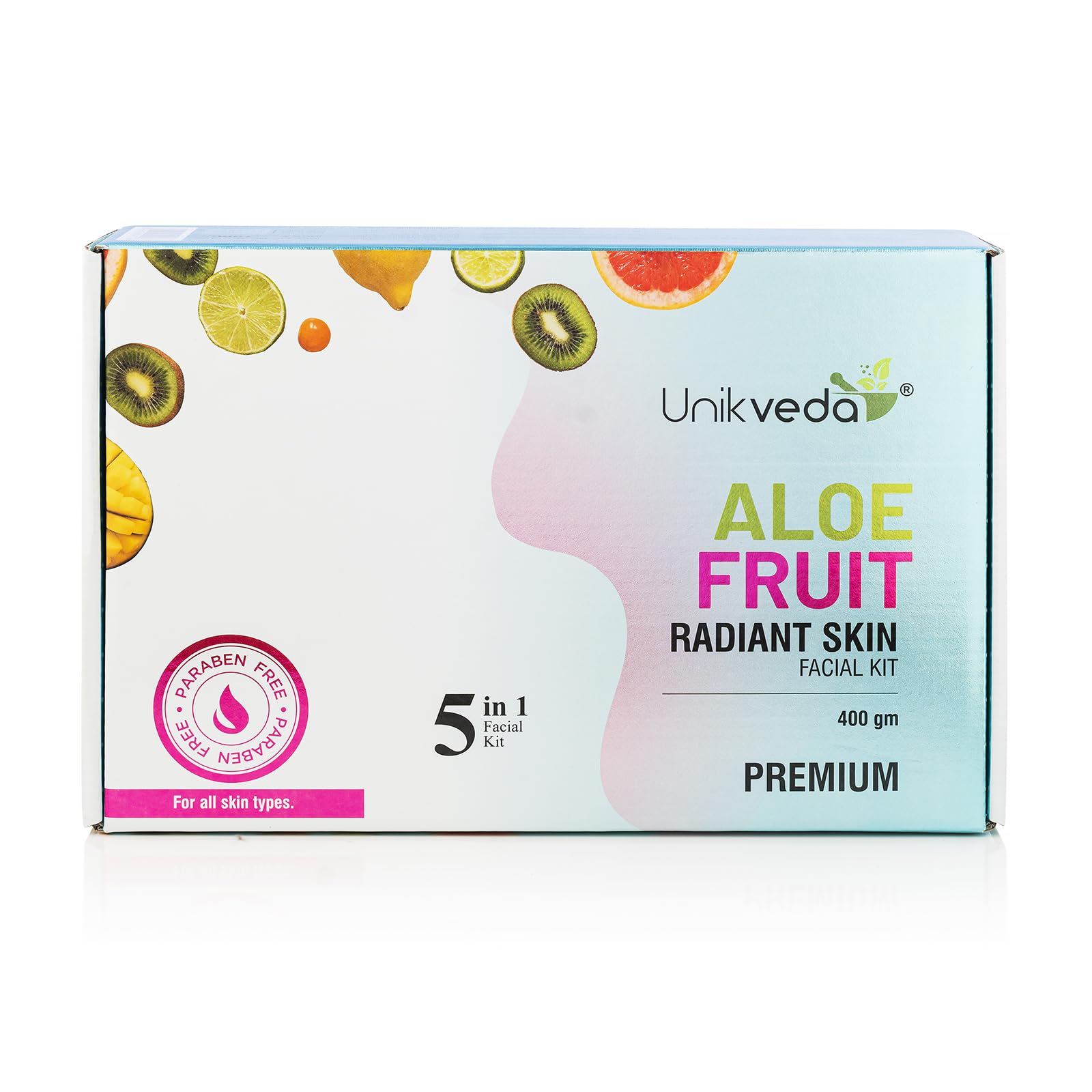 UNIKVEDA Aloe Fruit Facial Kit For Skin Tightening, Lightening, Enhancing Radiance for Women 400gm