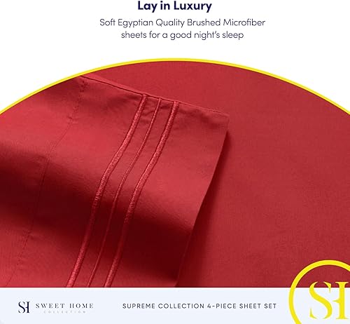 Miniatura 6 de Sábanas de Cama Tamaño Queen - Sábanas de Lujo Transpirables con Elástico Completo y Correas de Esquina Seguras Incorporadas - Colección Suprema