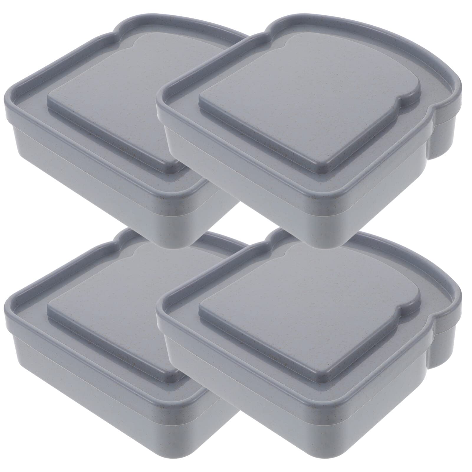 Sandwich Keeper 4pcs Sandwich Box Lunch Box Bread Light Grey Sandwich Holder