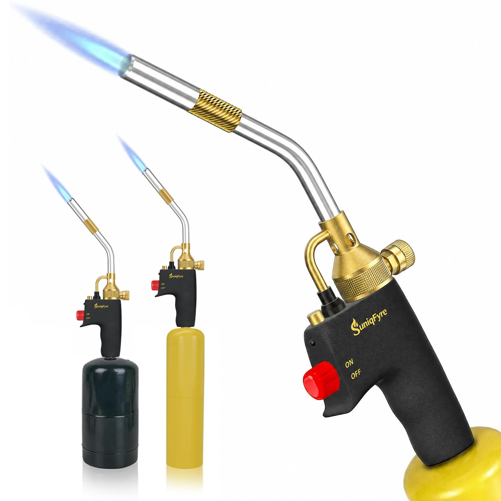 Propane Torch Head, Upgraded 10,000 BTU, Built-in Regulator&Flame Lock, 360° All-Angle Burn Plumbing Torch Compatible with MAPP/MAP-Pro/Propane for Soldering, CSA Certified — Amazon image 9