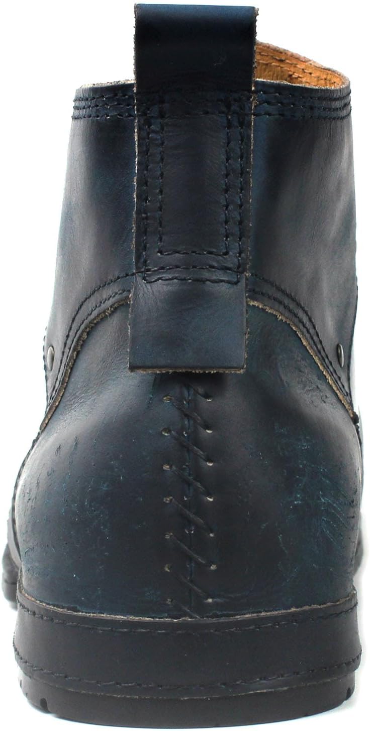 OSSTONE Moto Boots for Men Fashion lace-up Leather Chukka Boots Casual Shoes OS-6015-2-retro-brown-US-R