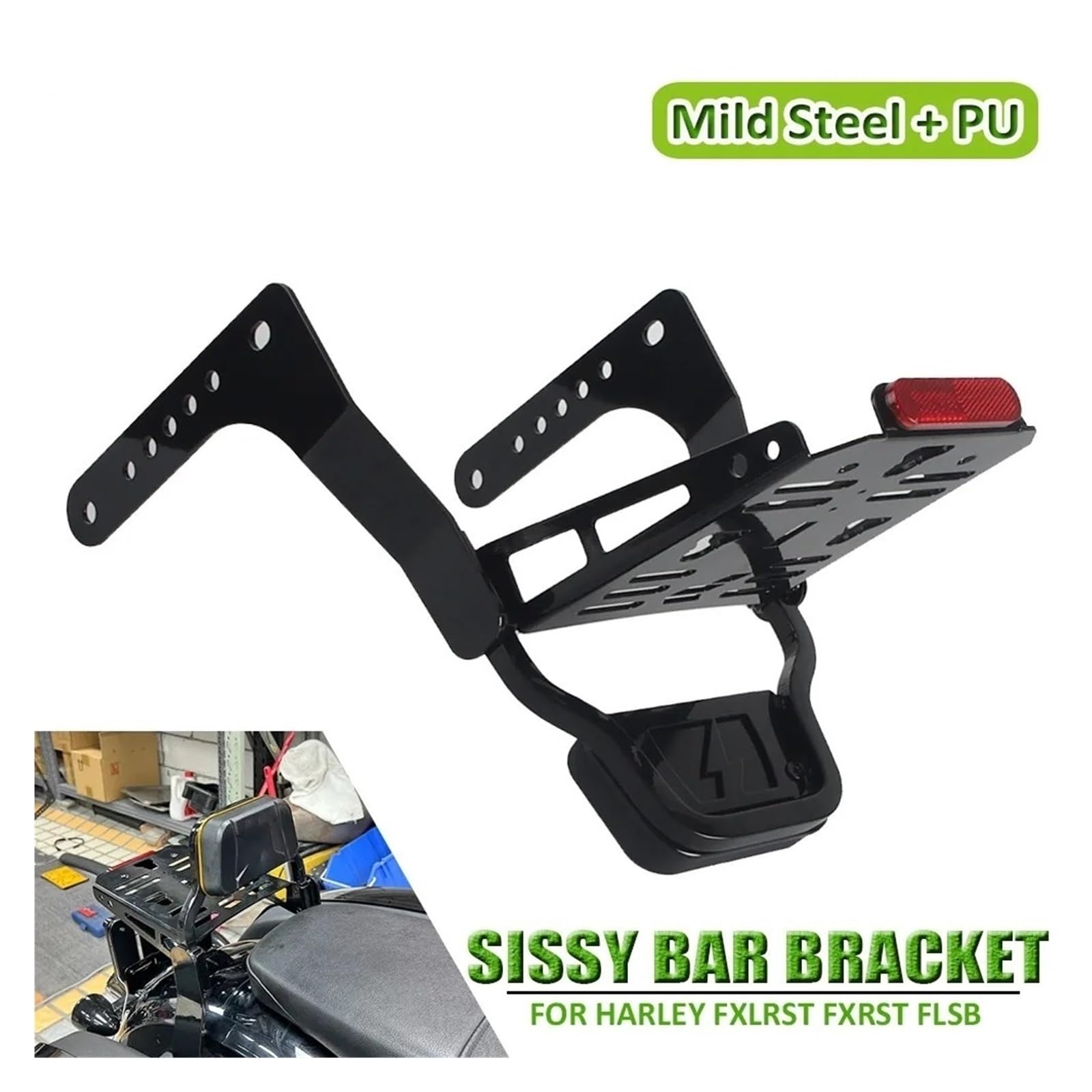 Zdejmowane oparcie Poduszka oparcia pasażera motoc Pasuje do Harley Softail Low Rider ST FXLRST EI FXRST FLSB oparcie pasażera Sissy Bar tylny bagażnik(Purple)