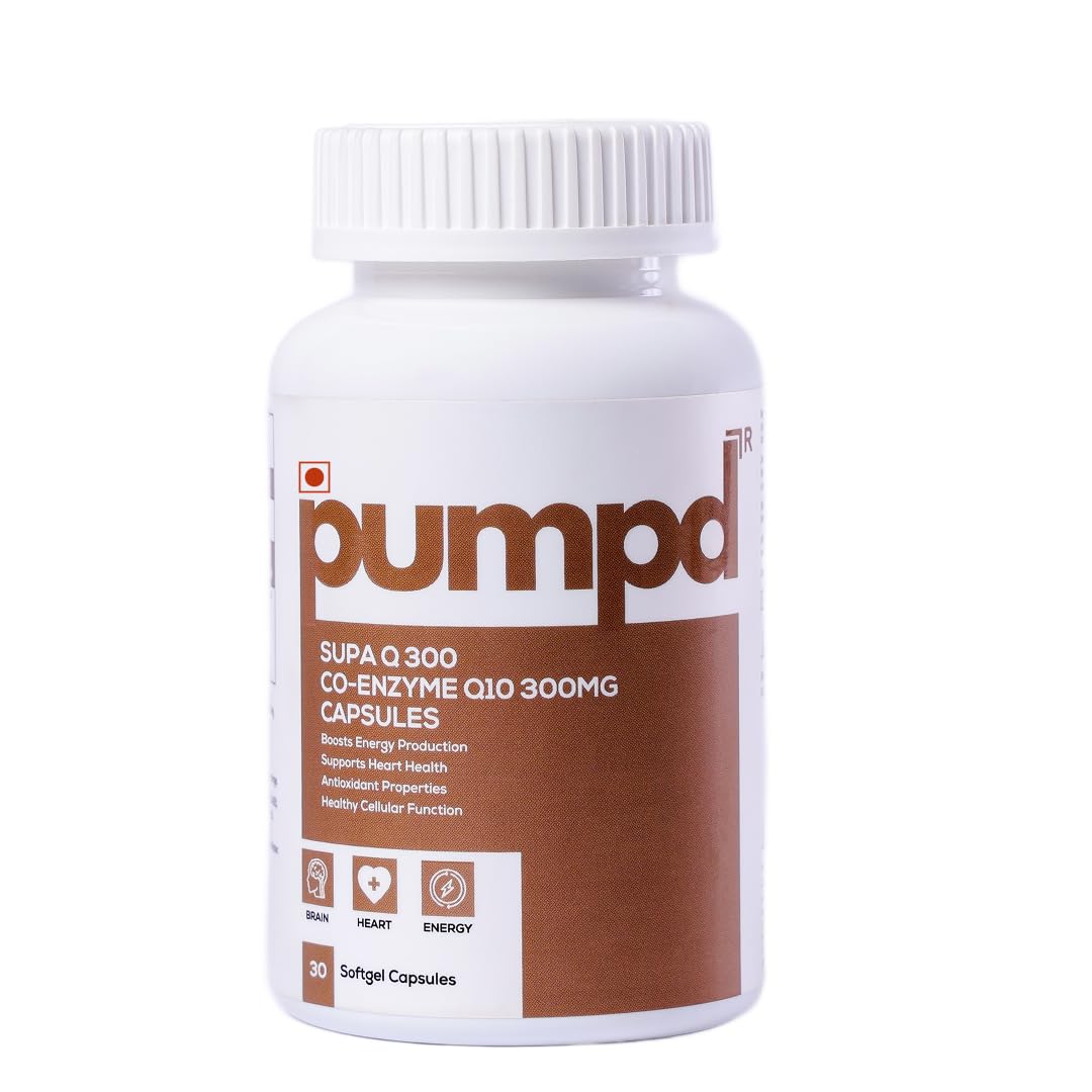 SUPA Q 300mg | High Absorption Coenzyme Q10 (CoQ10) - Ubidecarenone 30 Softgel Capsules | Rich in Anti-Oxidant | Essential Nutrients for Immune System, Healthy Heart, & Metabolism | Men & Women