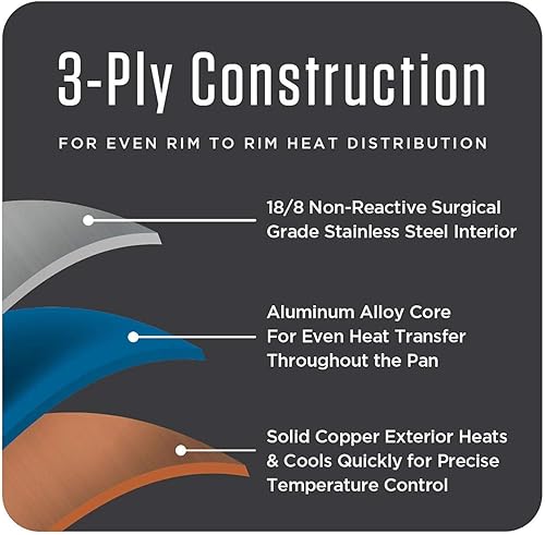 Miniatura 4 de Juego de utensilios de cocina de cobre de tres capas de Viking de 13 piezas