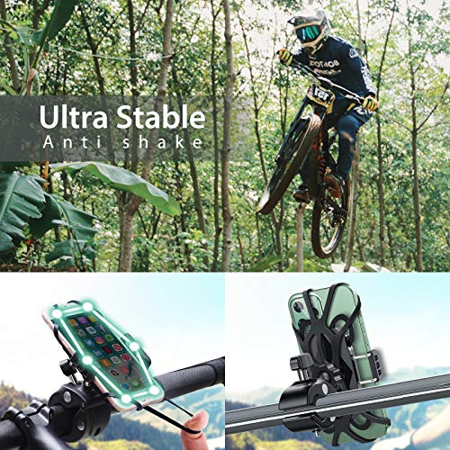 DesertWest Phone Holder for Bike [Asymmetric Clamp] Motorcycle Phone Mount, Universal ATV Mountain & Road Bicycle Handlebar Cradle Compatible with iPhone 12 Pro Max 11 SE Xs Samsung Galaxy S20 Note 20 - Thumbnail 3