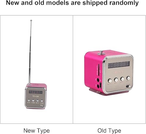 Miniatura 7 de Mini música de altavoz, FM Radio PC Soporte de moda Reproductor de CD estéreo portátil Radio portátil con la mejor tarjeta TF y disco U verde ()