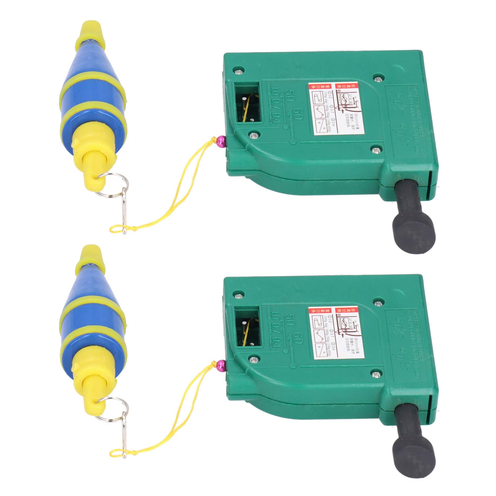 Set da 2 strumenti di misurazione per l'edilizia HaloVerde, un filo a piombo magnetico da 5 metri con forte assorbimento per legno e muratura, uno strumento di livellamento