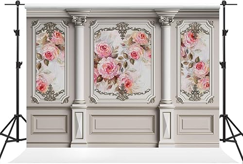 Miniatura 8 de Kate Telón de fondo de fotos para embarazadas de 8 x 8 pies, diseño clásico de yeso figurado interior de microfibra figura vacía, fondo de