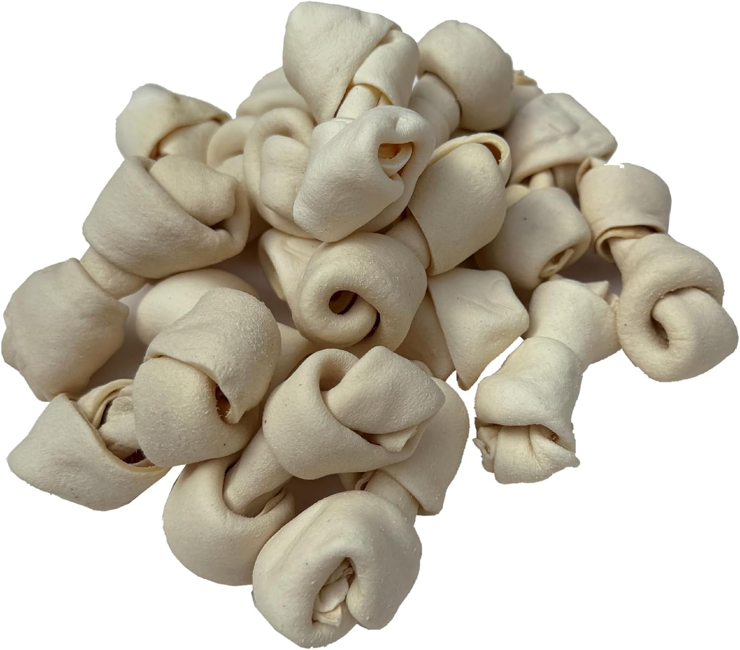 HDP Premium Natural Rawhide Mini Bones 2.5" Size:Pack of 100