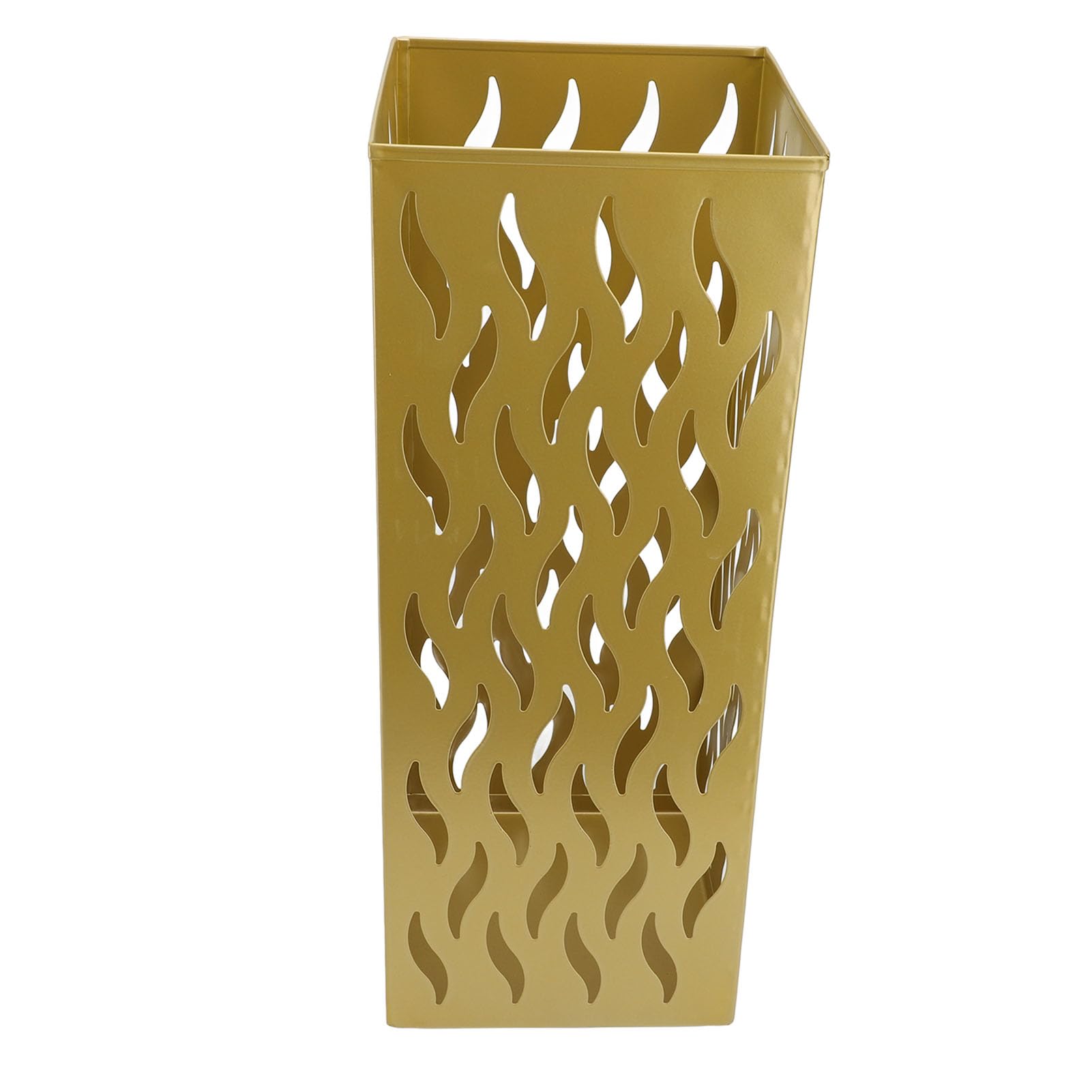 Portaombrelli, Portaombrelli in Metallo con Design Cavo per Asciugatura Rapida, Verniciatura a Polvere Antiruggine, Dimensioni Compatte 42x16x16 Cm, per Ingresso Ufficio (Oro)