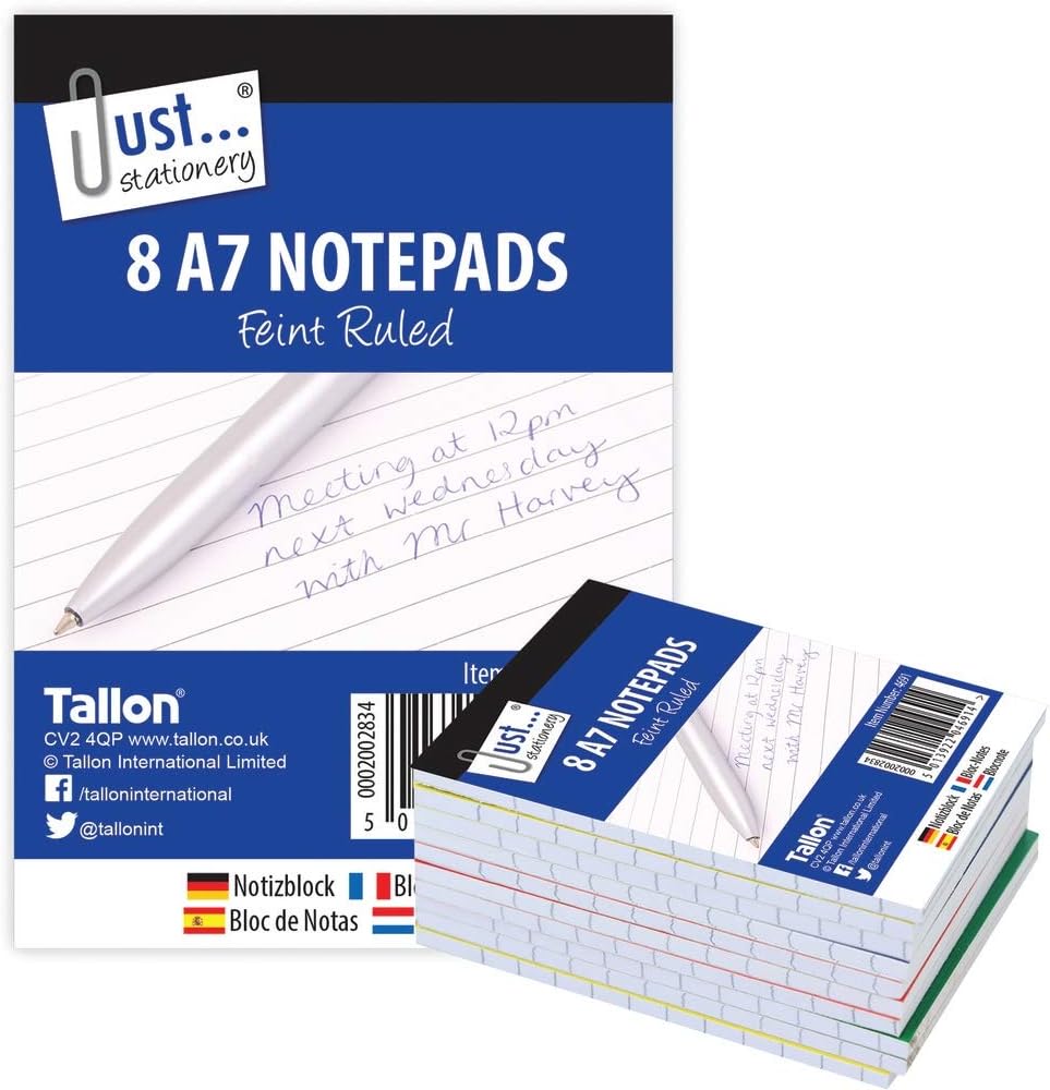 Just stationery - 24 Pack A7 Feint Ruled Lined Paper Mini Notebooks