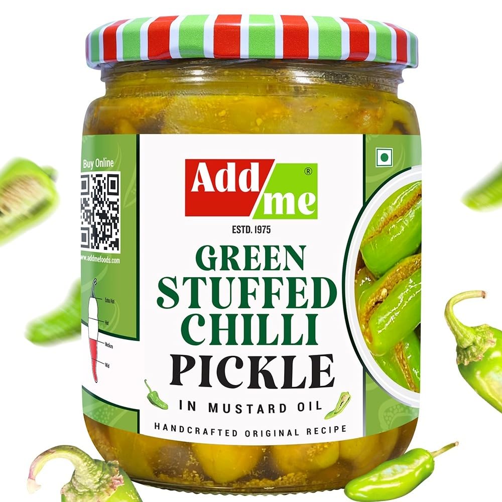 Add me Rajasthani bharwa mirch Stuffed green Chilli Pickle 500gm Athana hari mirchi ka achar Pickles Glass Pack (B09RZTW5LH) Amazon Price History, Amazon Price Tracker