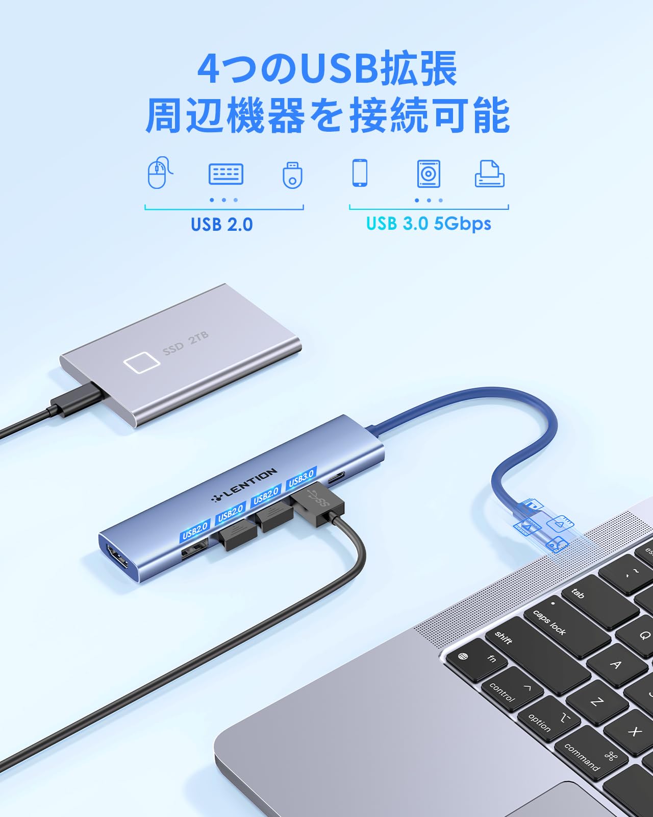 ◎一部使用不可◎LENTION 7in1 コード PC周辺機器 ◎一部使用不可◎LENTION 7in1 コード PC周辺機器