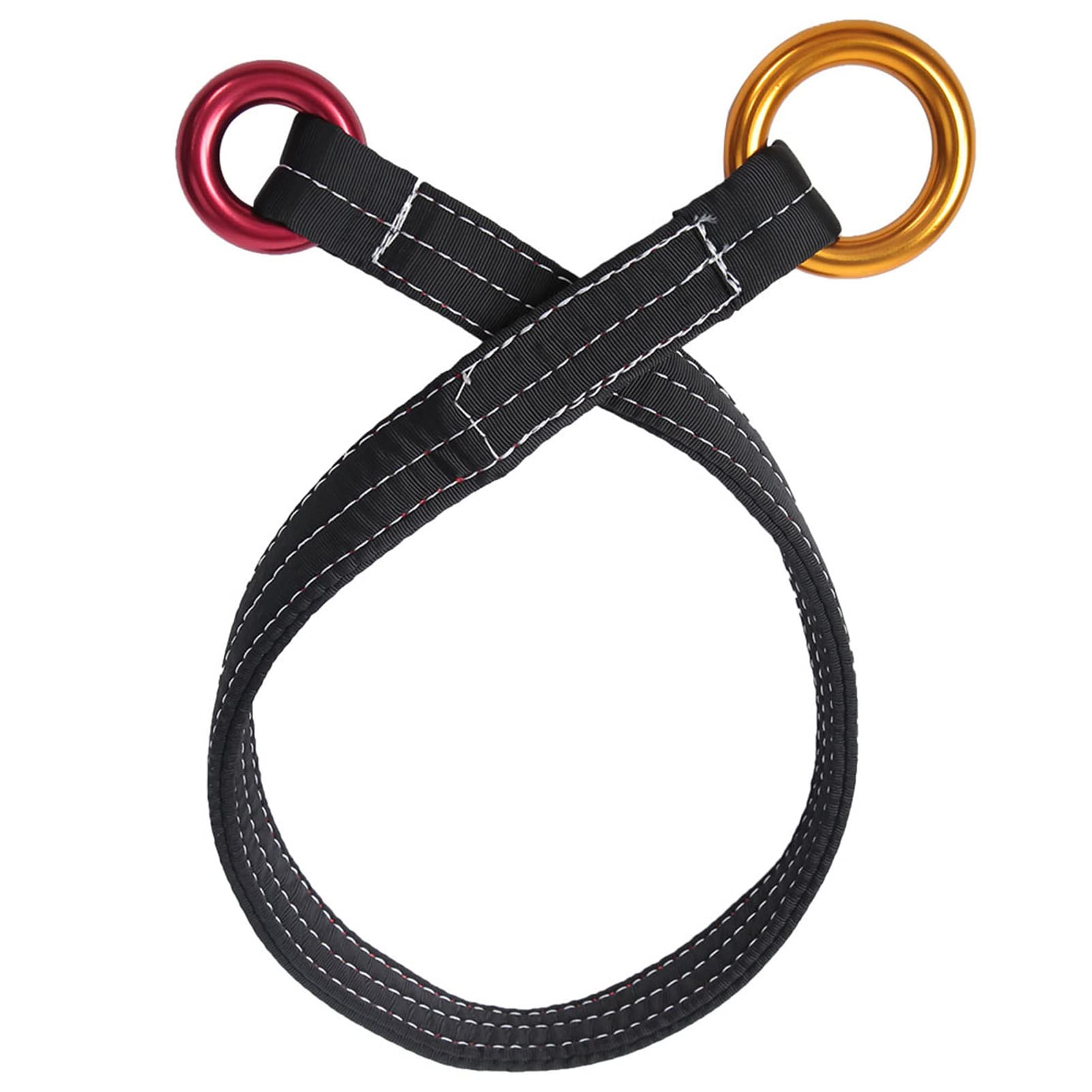 Demeras Cordón de árbol de Escalada de 120 CM Cordón de Alambre de Rescate de árbol de Escalada al Aire con 2 Anillos Colgantes para Escalar