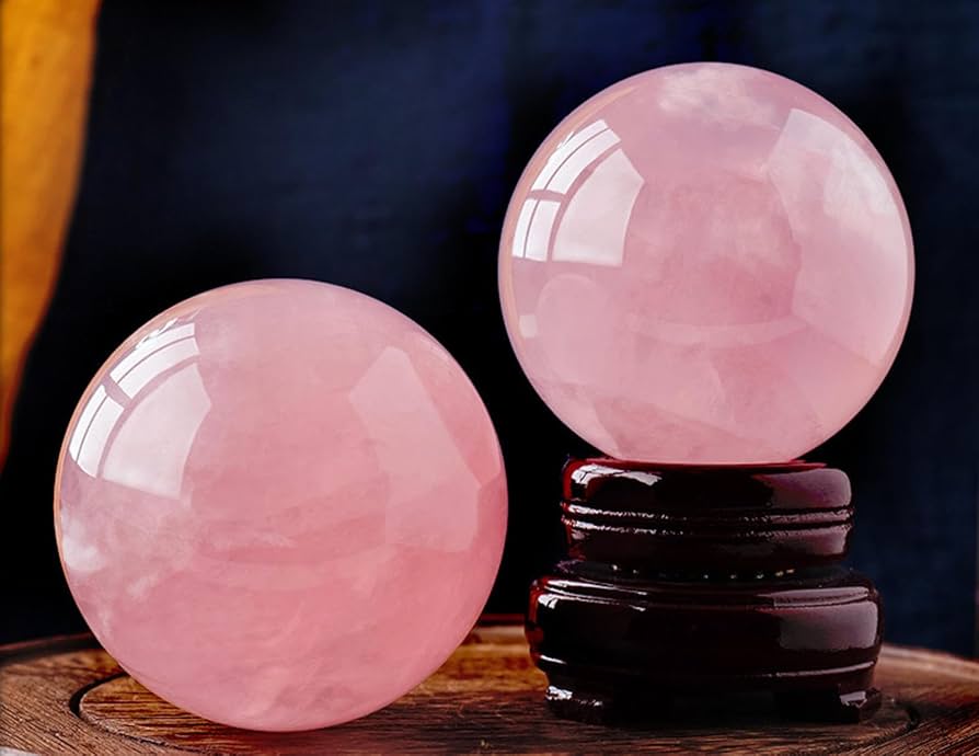 Amazon.co.jp: 天然ピンクローズクォーツストーン球体クリスタル