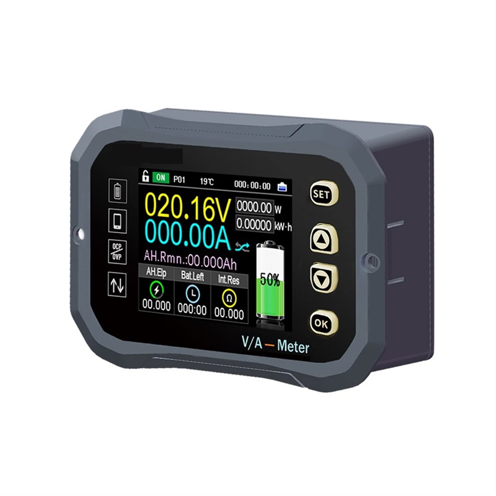 Tester obciążenia akumulatora, Monitor baterii KG-F DC 0-120 V 100A 400A 600A Prąd napięcia testera baterii Va. Wskaźnik miernika miernika baterii do ciężkich samochodów ciężarowych, motocykli(KG110F-