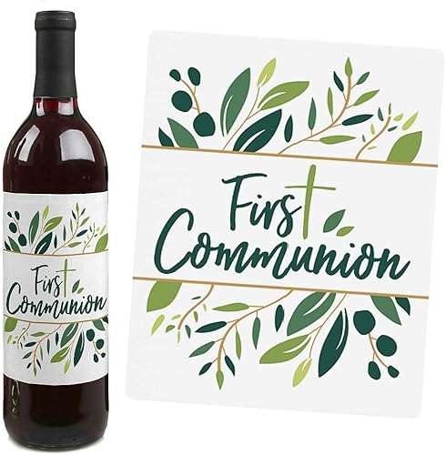 Miniatura 9 de First Communion - Juego de 4 pegatinas decorativas para botellas, diseño de cruz con texto en inglés